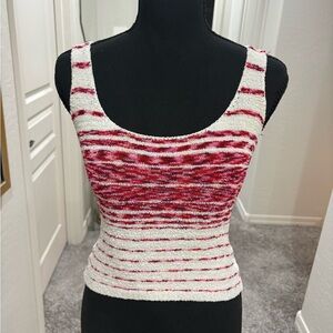 Stella McCartney Red and White Striped Tank Top